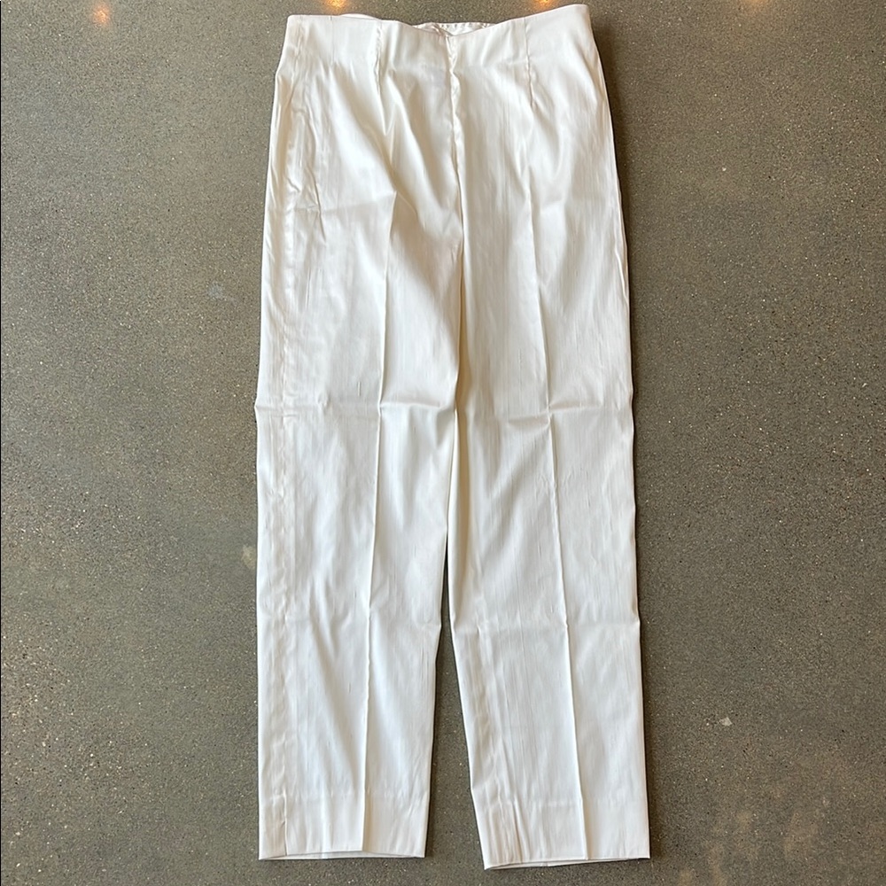 Leggiadro Duponi Shantung Side Zip Pants- NWT